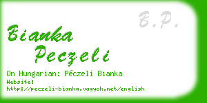 bianka peczeli business card