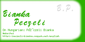 bianka peczeli business card